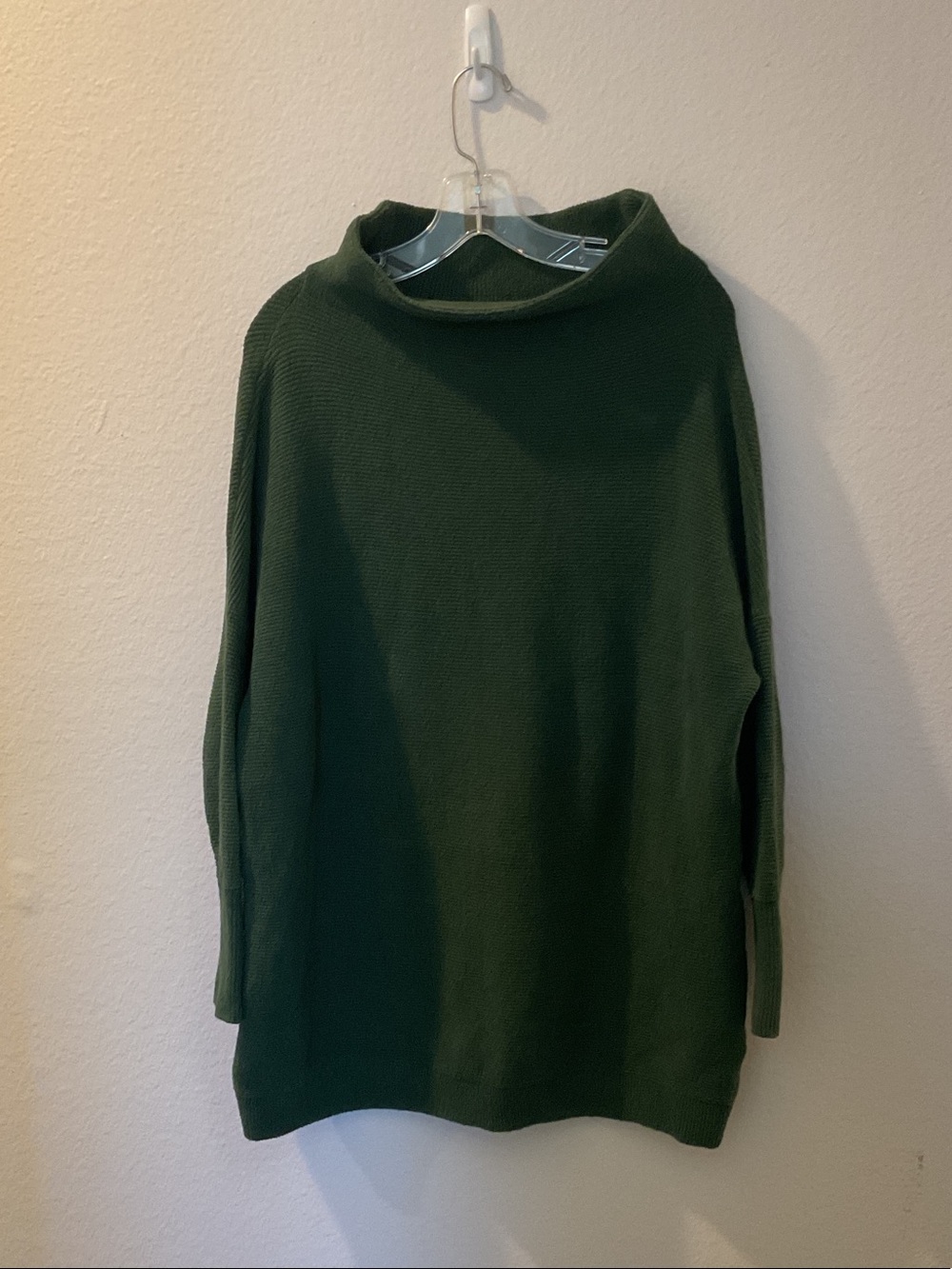 Free People Forest Green Cowl Neck Oversized Sweater XS
